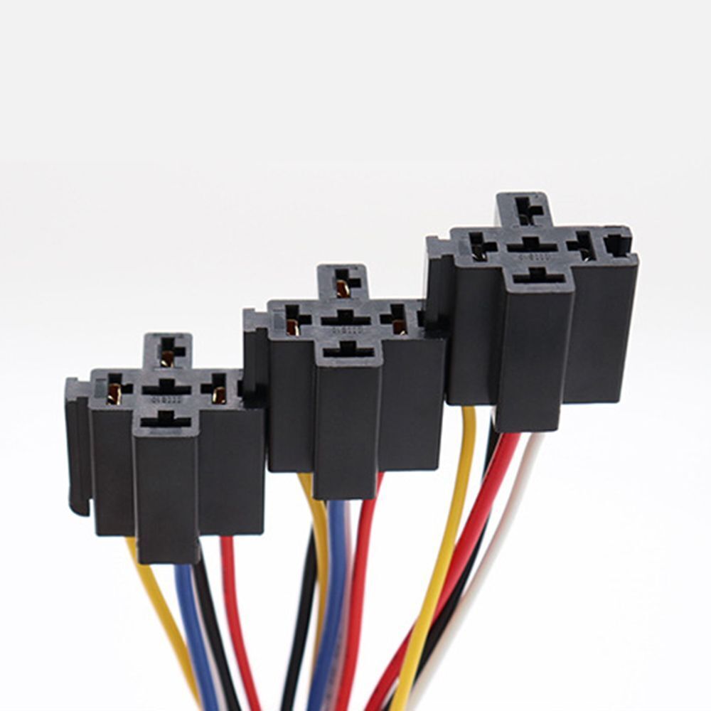 Car Fuse Relay Automotive Electrical Relays with 14AWG Wires 12V 5-Pin 30A SPST