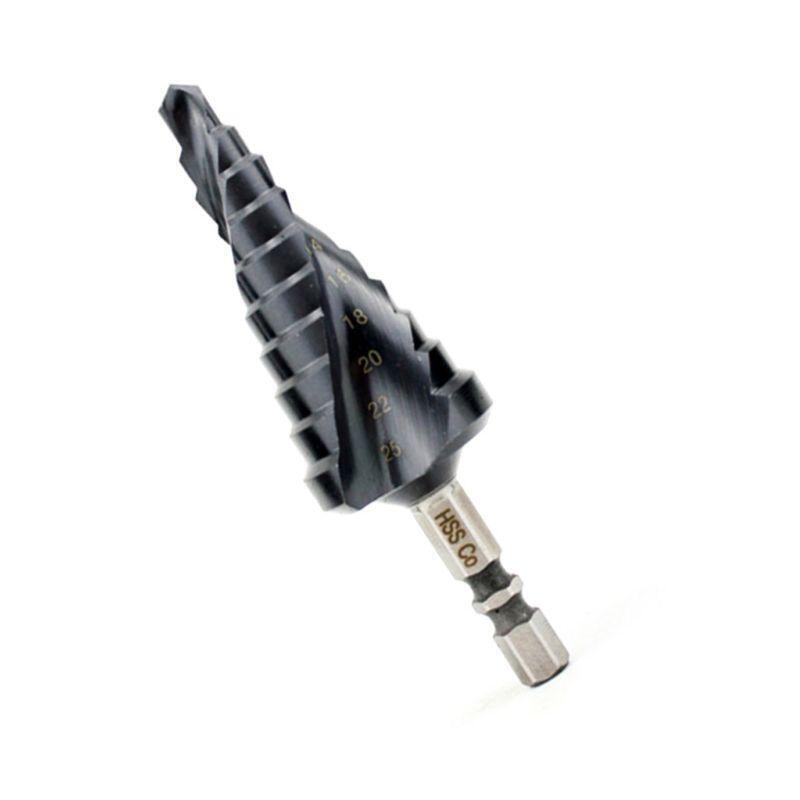 6-25mm HSS Nitrogen Coated M35 Cobalt Step Drill Bit High Speed Steel Spiral