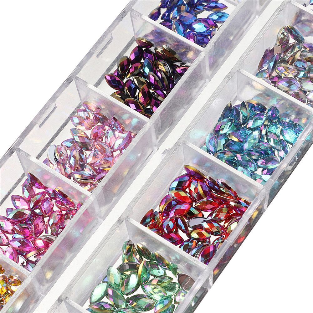 Face Body Adornment Horse Eye AB Rhinestone Crystal Gems Nail Decorations