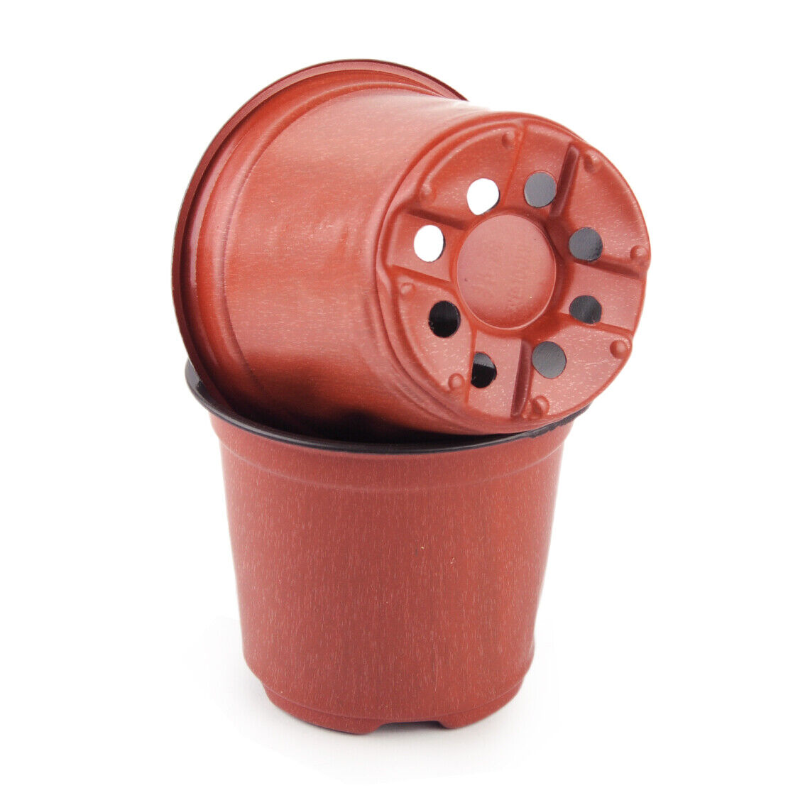 50x Two Colors Plastic Nursery Pots Garden Balcony Flowerpots Plant Container Li