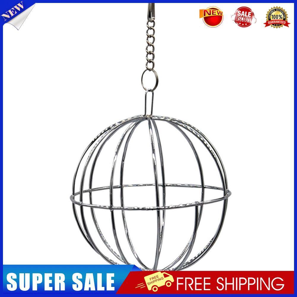 Round Sphere Grass Ball Rack Rabbit Guinea Pig Stainless Steel Straw Ball