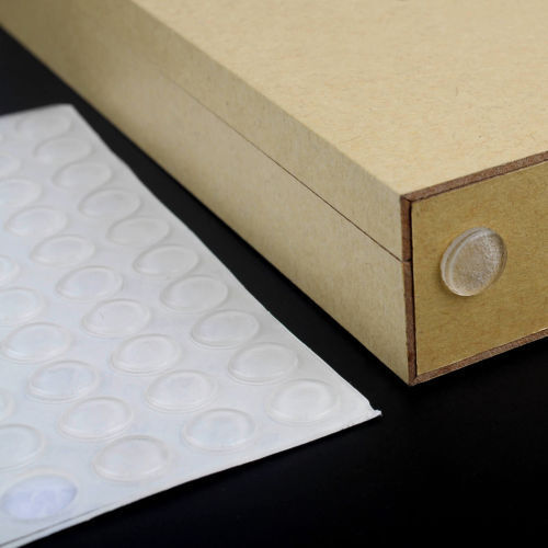 100 Self-Adhesive Rubber Feet Clear Bumper Door Furniture Pad Floor Protector DH