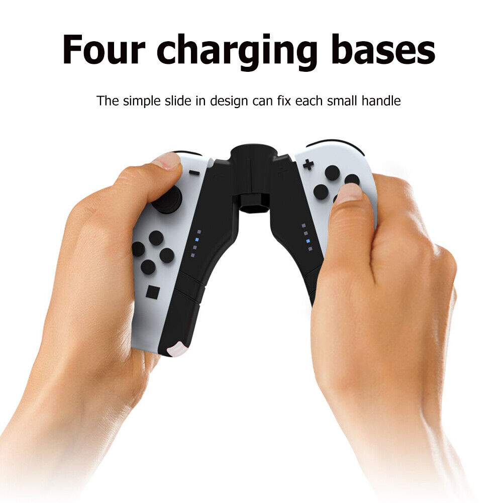4 Controller Charger for Nintendo Switch NS/Switch OLED Joycon Grip Station
