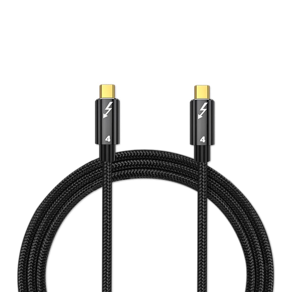 USB Cable Nylon Braided Cord 8K Dual 4K@60Hz Video 40Gbps Cable for Laptop