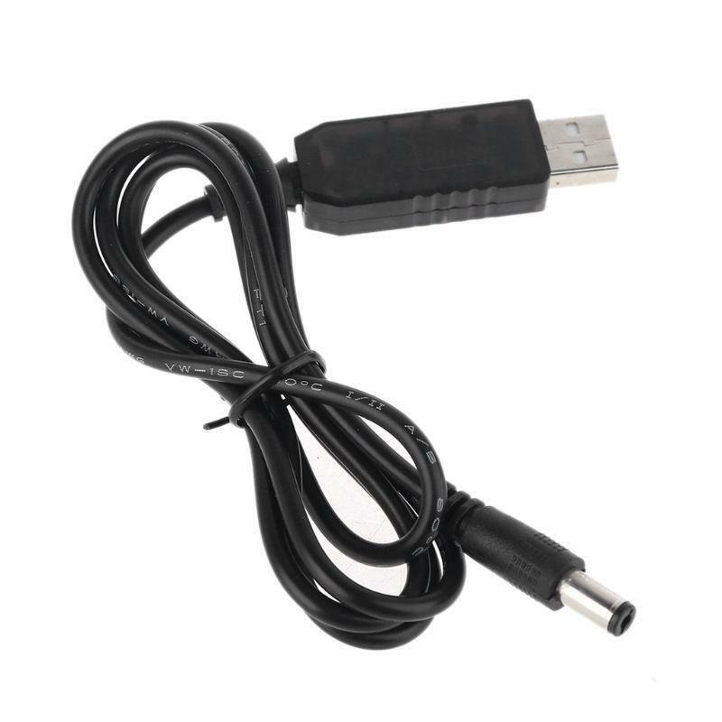 USB 5V to 12V 5.5x2.1mm Step Up Line Voltage Converter Cable With LED Display 6W