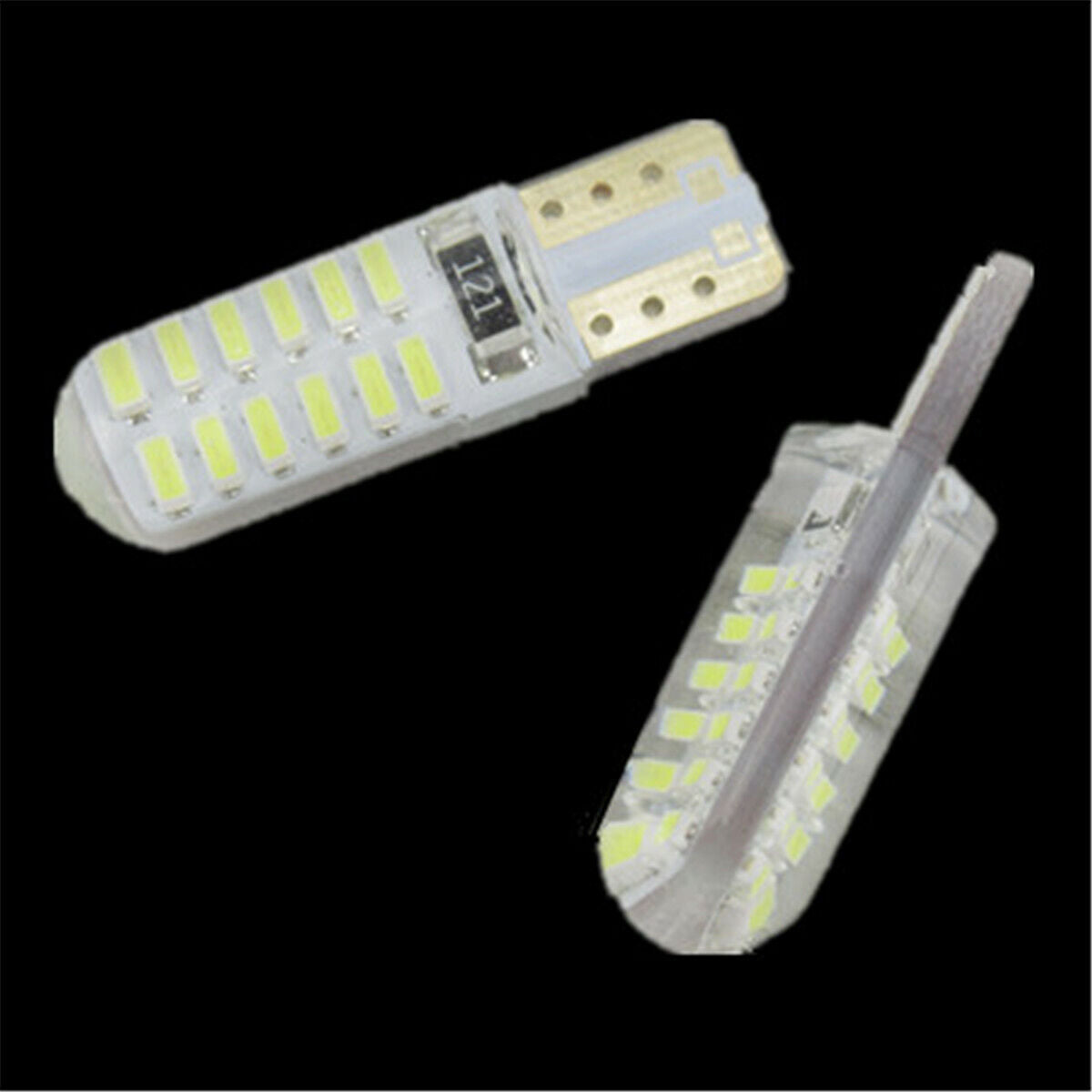 10PCS Auto LED Light T10B 24SMD White Color Light Bulb 3014 Turn Signal Light