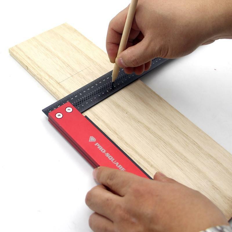Aluminum Alloy Square Ruler Right Angle Marking Gauge Protractor for Carpenter