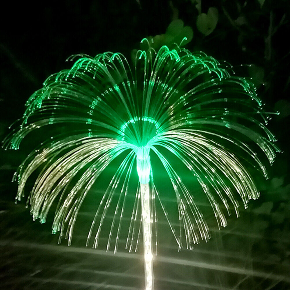 2pcs Solar Fireworks Lights Waterproof Outdoor Patio Lawn Garden Decor Lamp