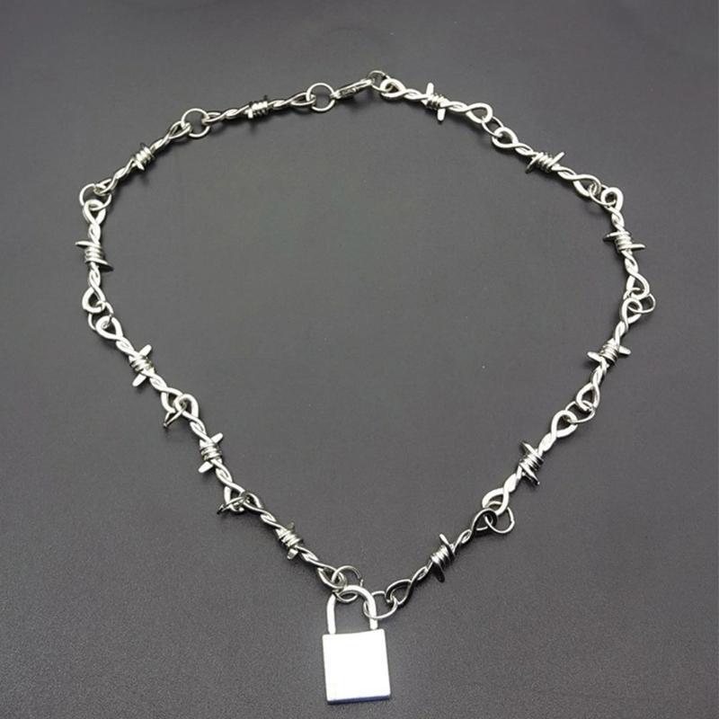 Beautifully Hip-hop Gothic Punk Style Necklace Barbed Wire Little Thorns Chain