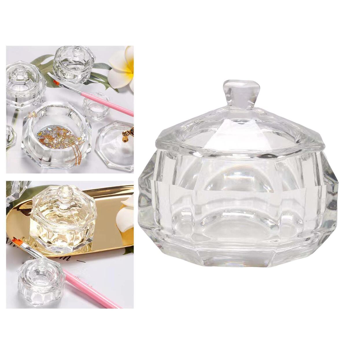 MINI GLASS DAPPEN DISH CRYSTAL CUP NAIL ART TOOL ACRYLIC LIQUID BOWL