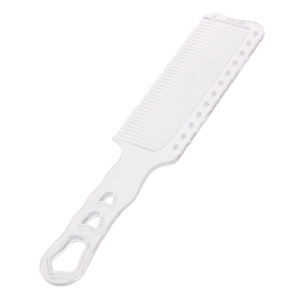 Clear Plastic Anti-static Barber Hairdressing Clipper Comb, Flat