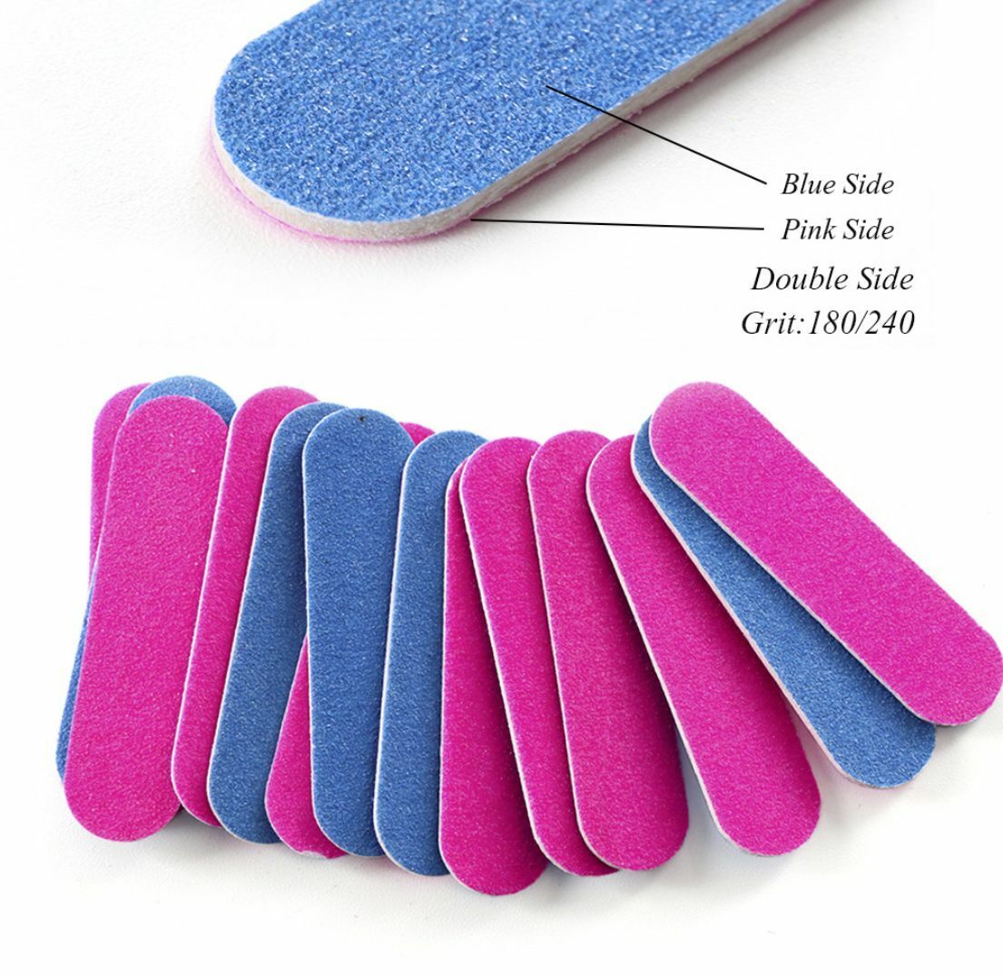 Sets Double-sided Beauty Nail Care Frosted Mini 180/240 Sandpaper Nail Files