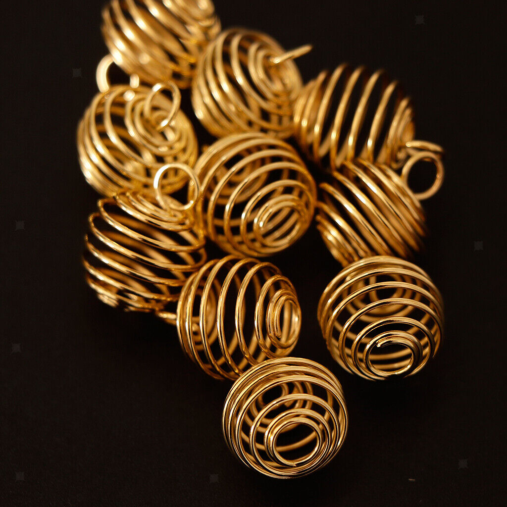 Spiral Bead Cages Bulk Pendant Charms 15mm 25mm 30mm for Jewelry