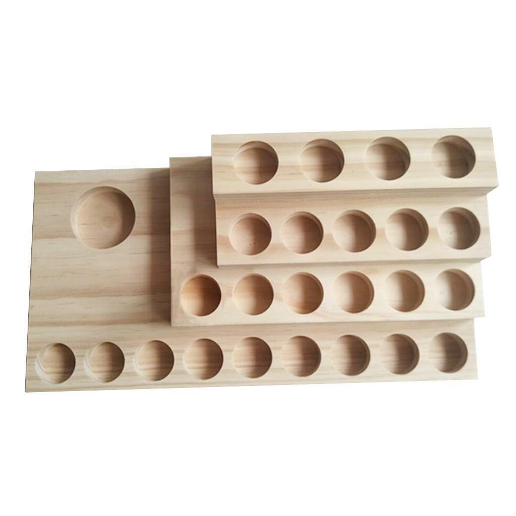 Wooden Essential Oils Bottle Shelf Aromatherapy Oil Display Storage Rack Stand