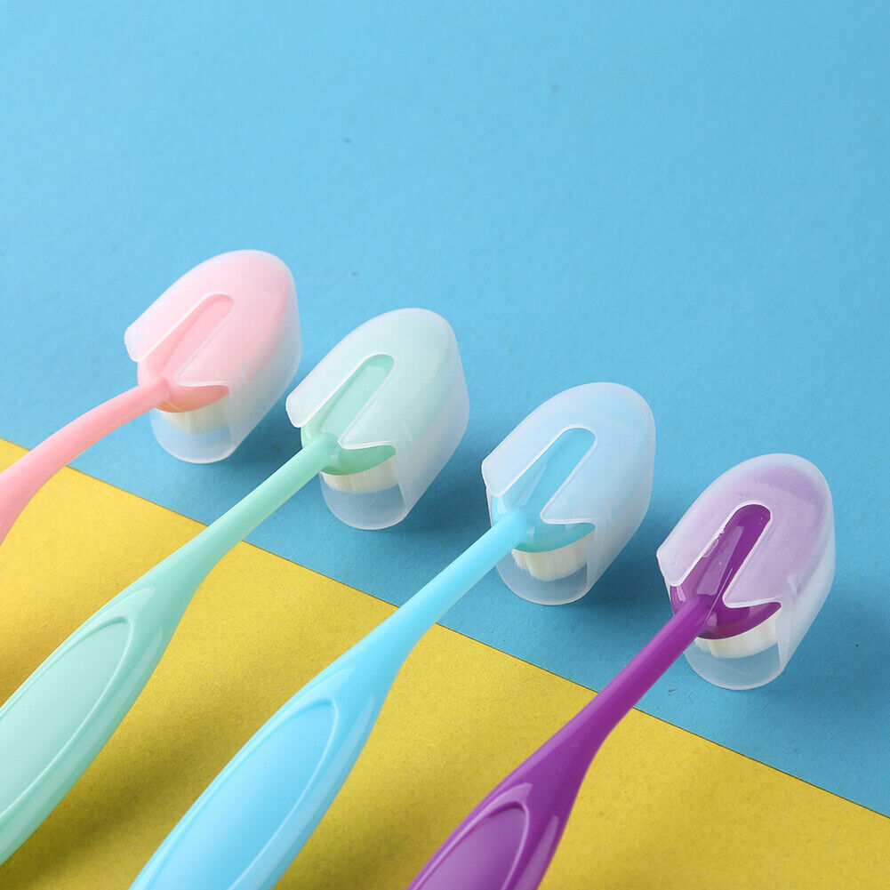 10pcs Plastic Ink Blending Brush Cap Painting Flat Brushes Head Cover Caps