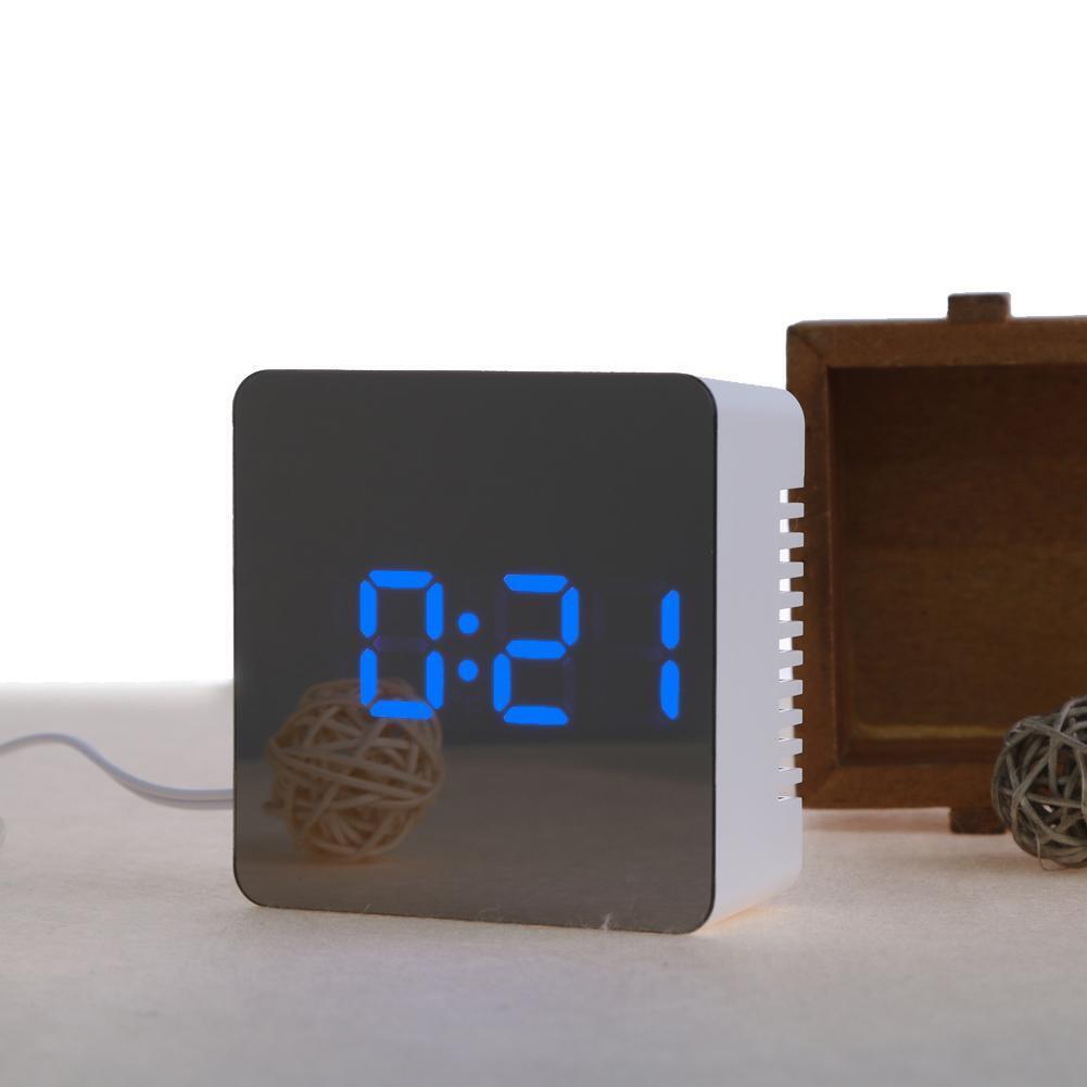 TS-70 Multi-function Digital LED Mirror Clock Alarm with Temperature Snooze