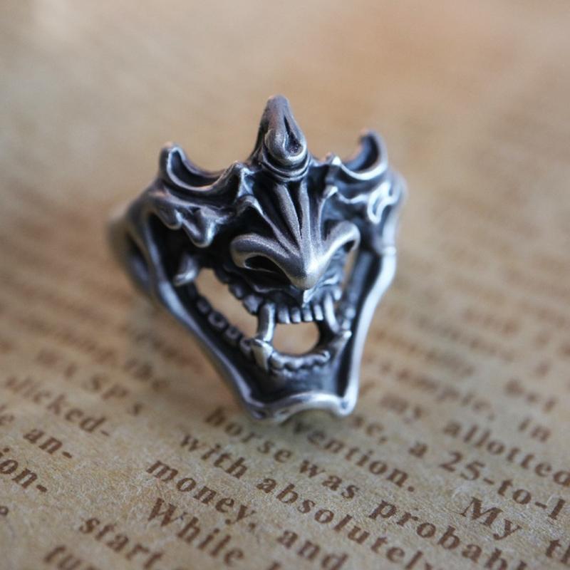 Stylish Open Ring Demon Shape Gothic Statement Party Chunky Jewelry for Men Teen