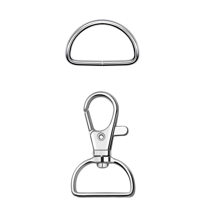 Lanyard Snap Hook D Ring Lobster Claw Clasps for Sewing Repair Handicraft 120PCS