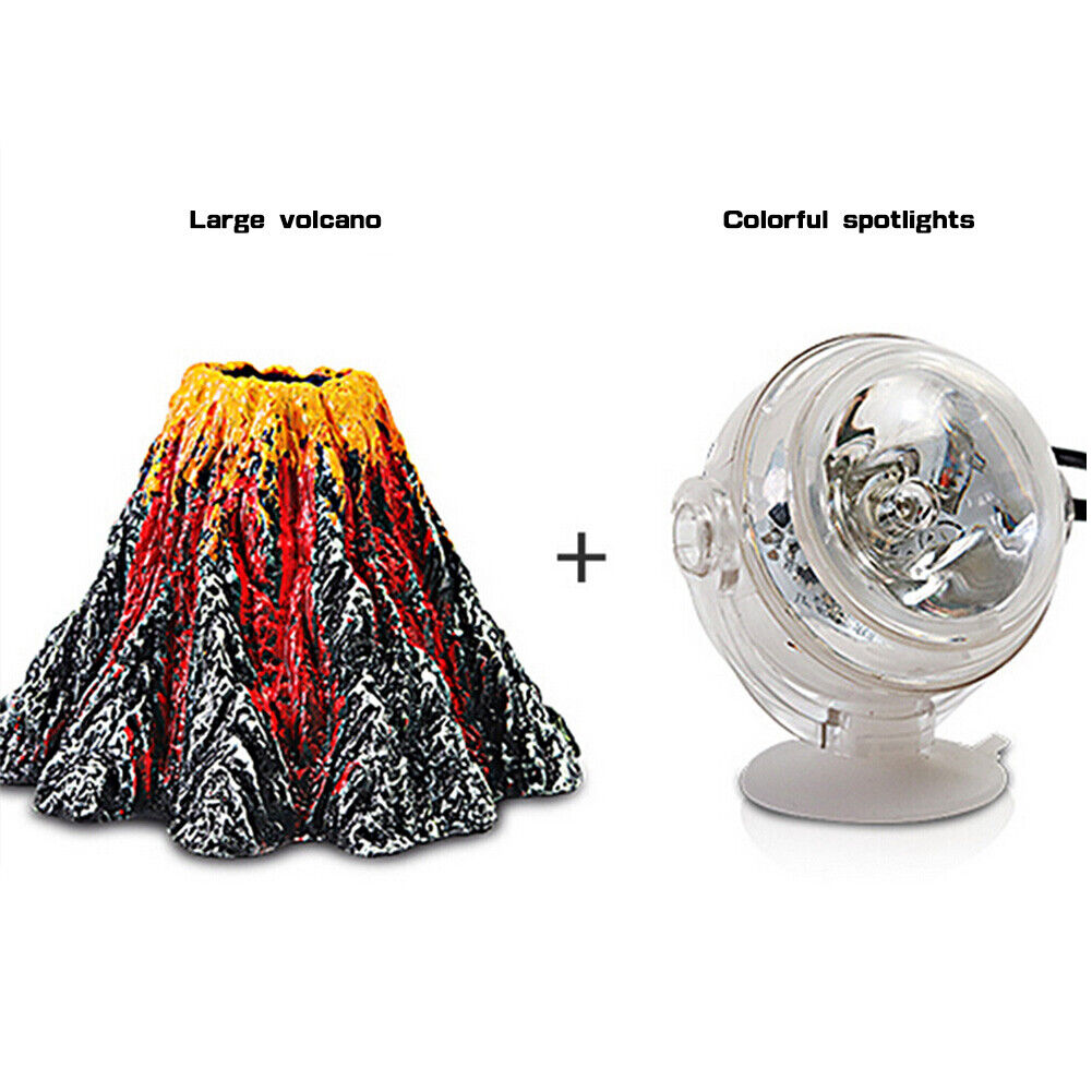 Volcano Shape Aquarium Air Bubble Stone Fish Tank Oxygen Pump Drive Decor