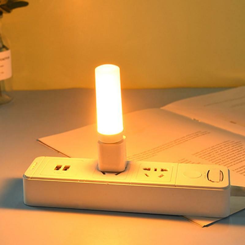 Portable USB Light Flame Dynamic Bulb Plug-in LED Night Light for Toilet Nursery