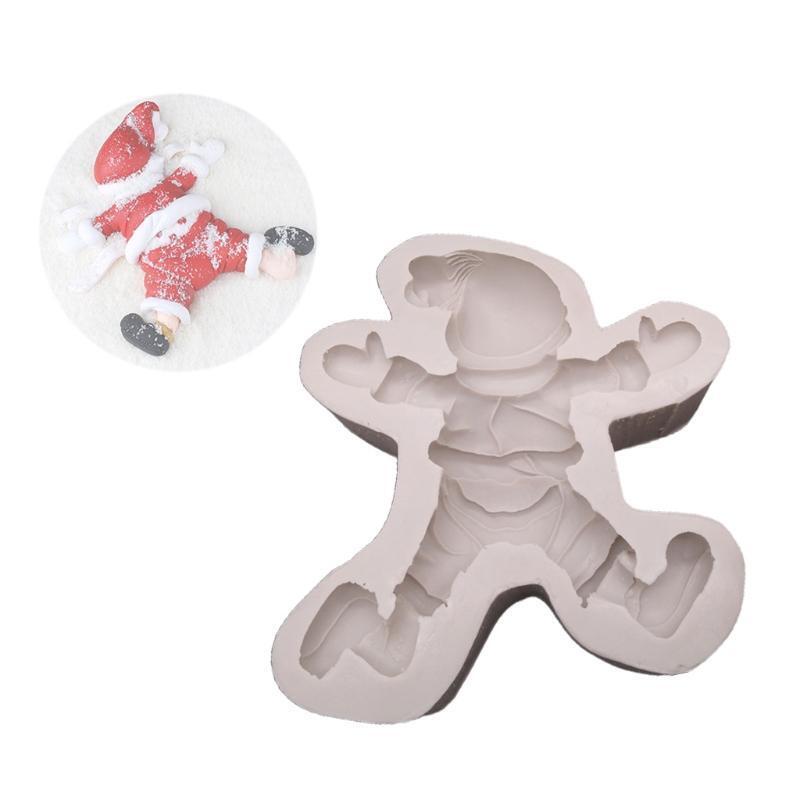Christmas Santa Cookie Mould Silicone Mold Fondant Cake Decorating Bakeware Tool