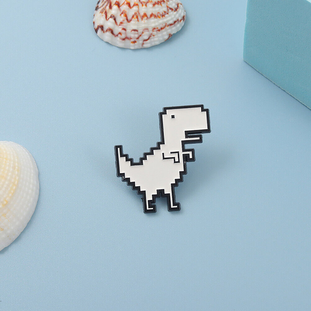 Cartoon Tyrannosaurus Dinosaur Enamel Brooch Bag Jacket Clothes Lapel Pins