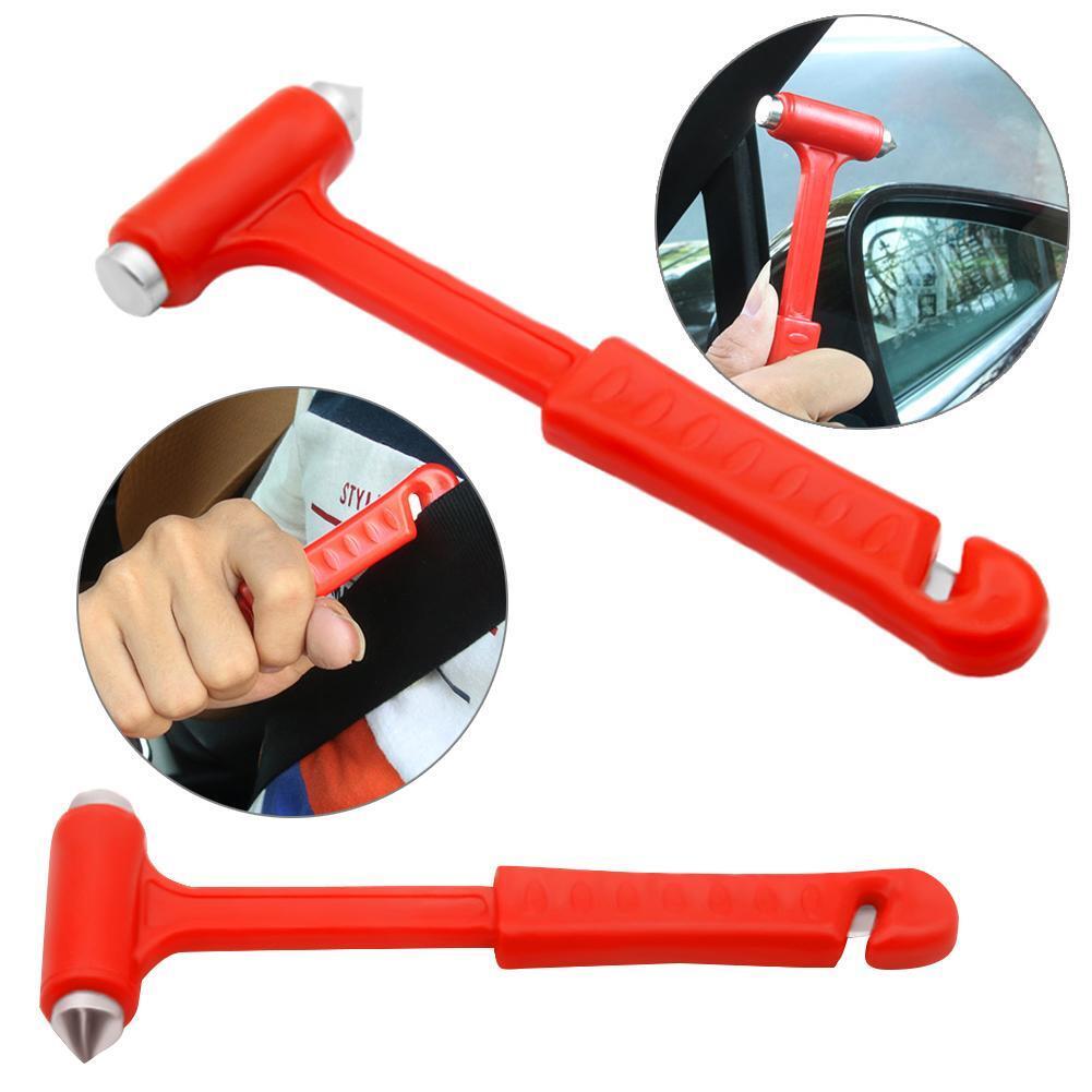 2 in 1 Mini Car Safety Hammer Life Saving Emergency Hammer Seat Belt Cutter