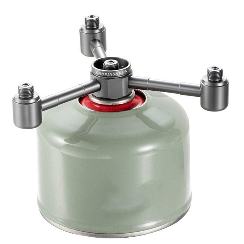 Outdoor Gas Stove Adapter Aluminium Alloy Air Tank 3 Conversion Head Converter