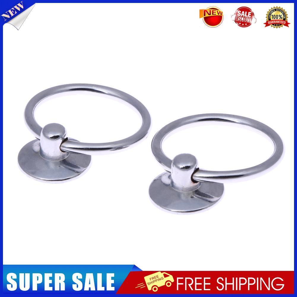 2 X High Quality Round Pull Ring Metal Stainless Steel Handle Drawer Handle