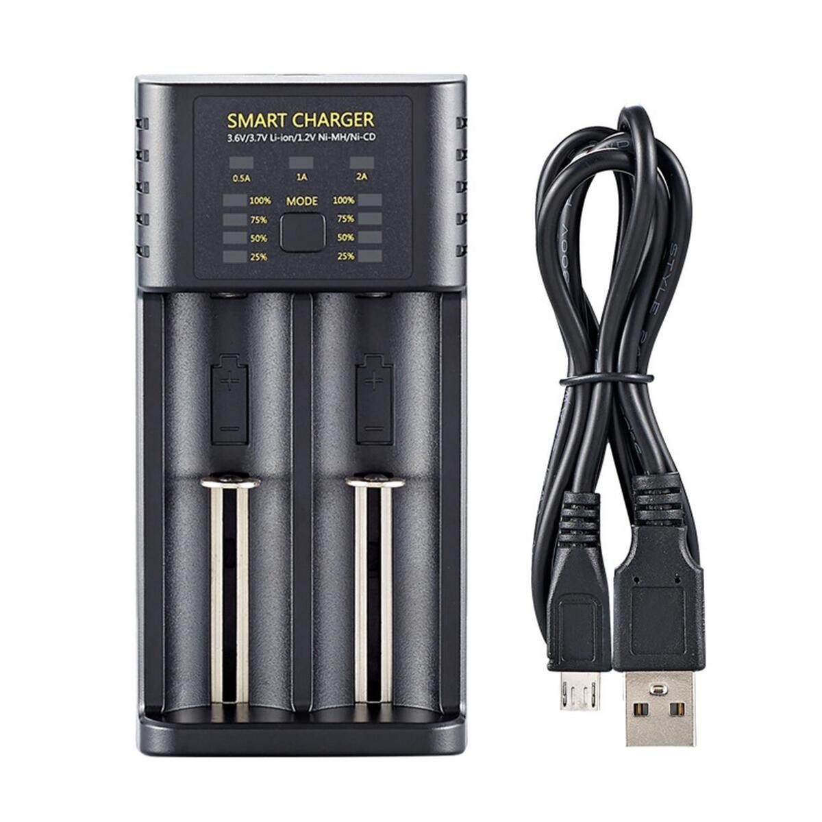 Dual Slot Intelligent Battery Charger Universal for Li-Ion/Imr AA/AAA 10400