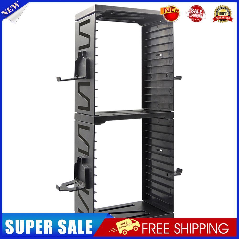 24 Games Disc Storage Tower Holder Controller Bracket for PS5/PS4/Switch