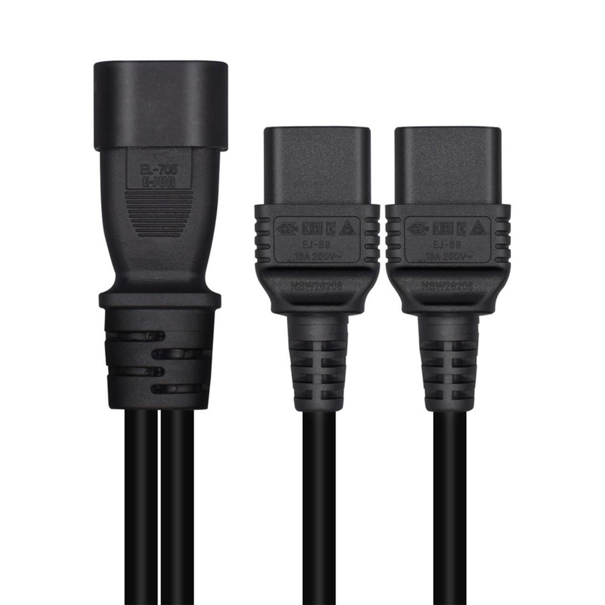 IEC320 C14 to IEC320 C19 Y Splitter Power Cord Extension Cord Splitter for
