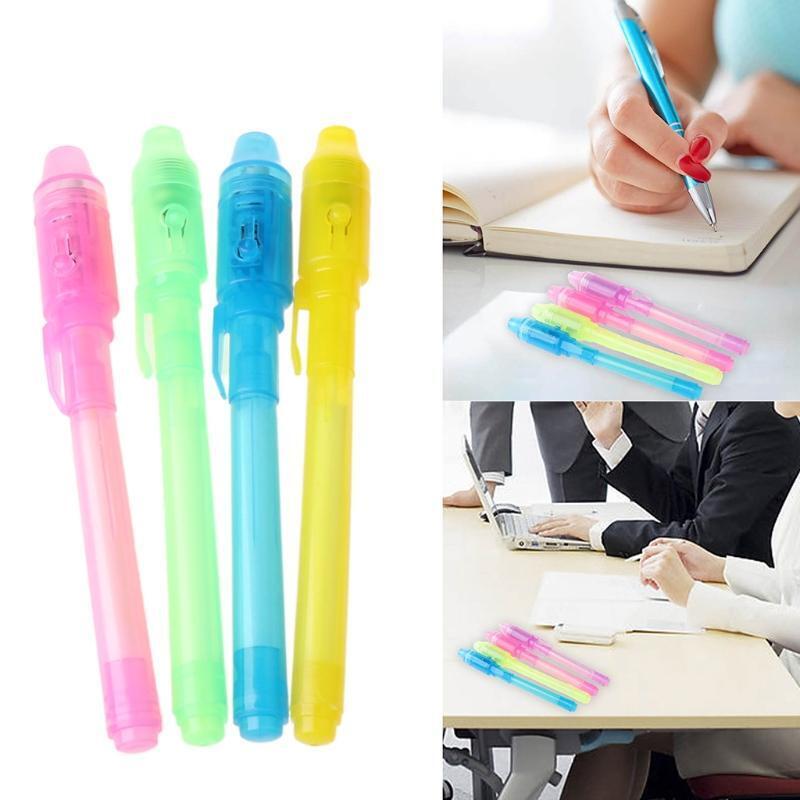 Invisible Writing Pen UV Light Pen LED Marker Pen Gift Stationery Set for Kids