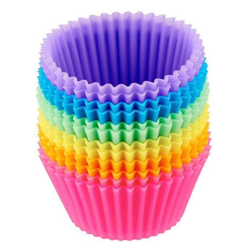Set of 12 Non-Stick Easy Clean Silicone Cups For Delicious Baking BPA-Free Gift