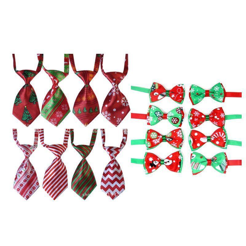 Dog Puppy Bow Tie Accessories for Christmas Festival Pet Lovely Decor 16 Pcs