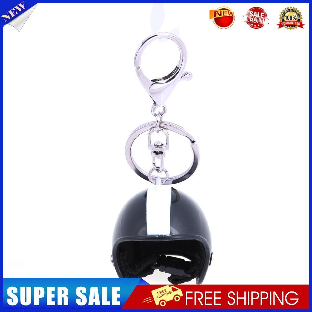 Motorcycle Helmets Key Chain Women Men Cute Safety Helmet Car Keychain(2)