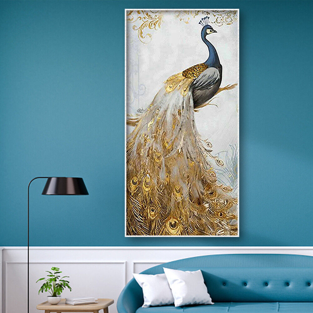45 X 85cm Full Round Drill Mosaic Craft DIY Noble Peafowl Diamond Painting