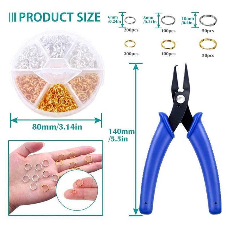 Jewelry Plier with Jump Rings Kit Jewelry Making Repairing Set Accessory