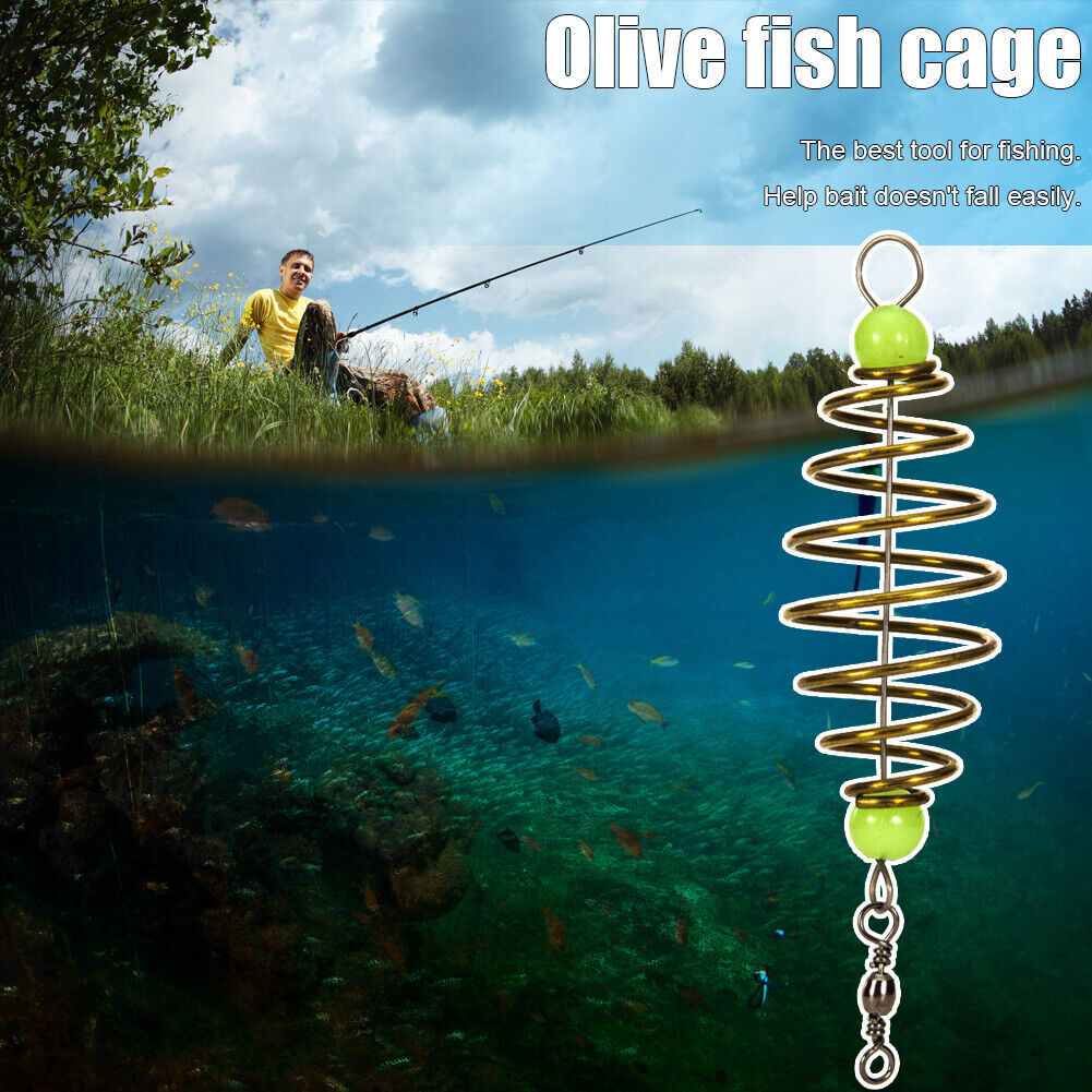 10pcs/Set Fishing Bait Spring Hanging Tackle Steel Feeder Fishing Tools