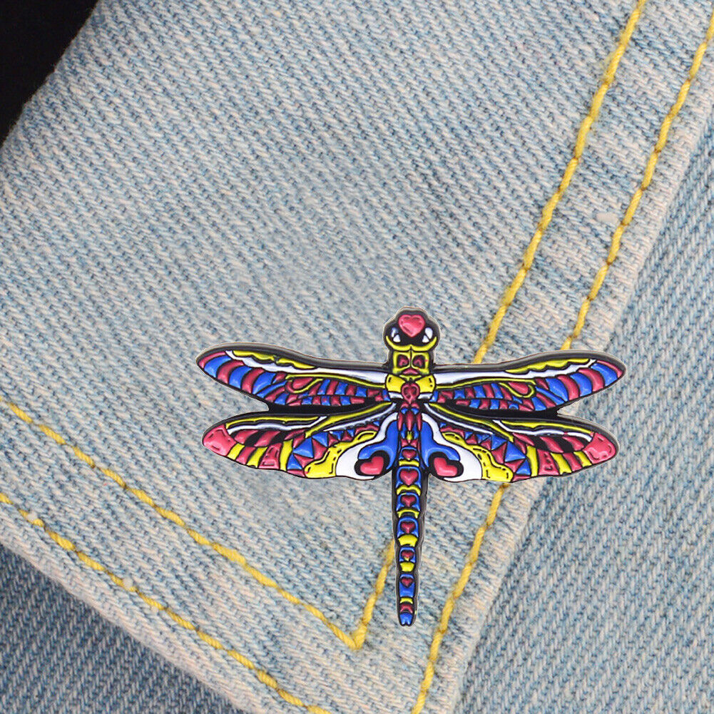 Painted Dragonfly Enamel Pins Brooch Animal Clothes Denim Bag Lapel Jewelry