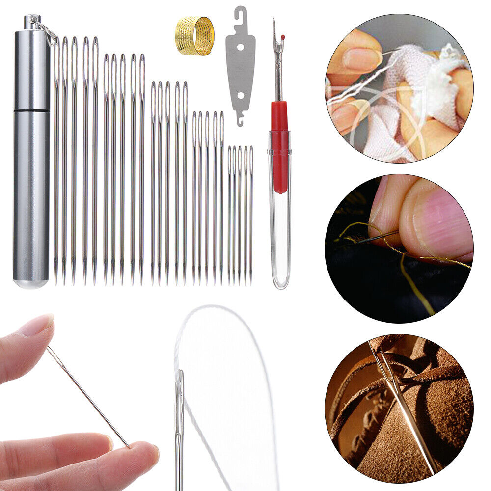 Cross Stitch Hand Sewing Needle Large Eye Needles Mending Craft Sew Pins Kit
