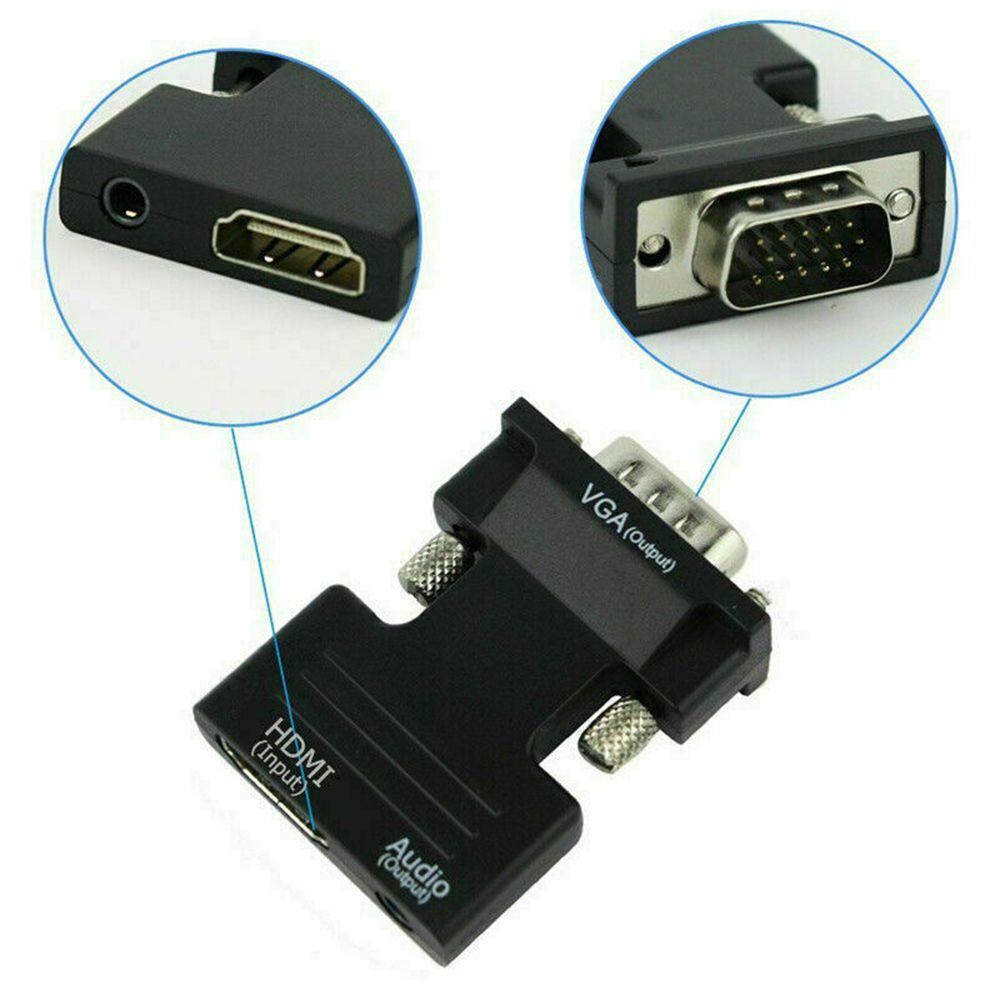Projector Audio Adapter HDMI-compatible Converter HDMI to VGA Cable HDMI Female