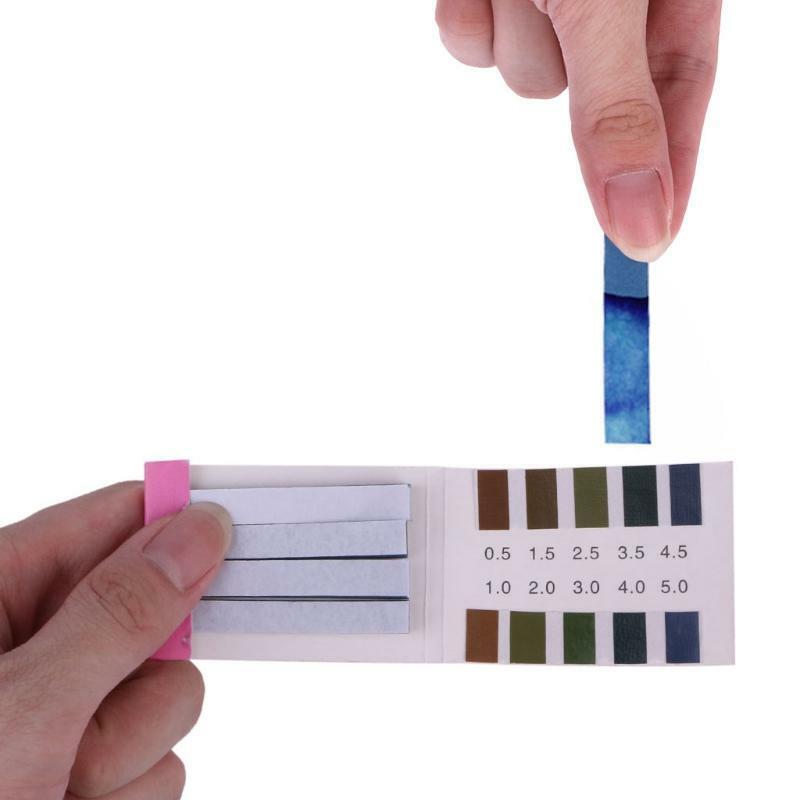 80 Strips pH Alkaline Short-range 0.5-5.0  Indicator Litmus Paper pH Test Strips