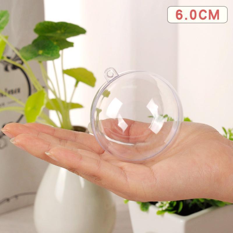 Exquisite Clear Bauble Hanging Hollow Drop Ball Wedding Party Ornaments Dia 12cm