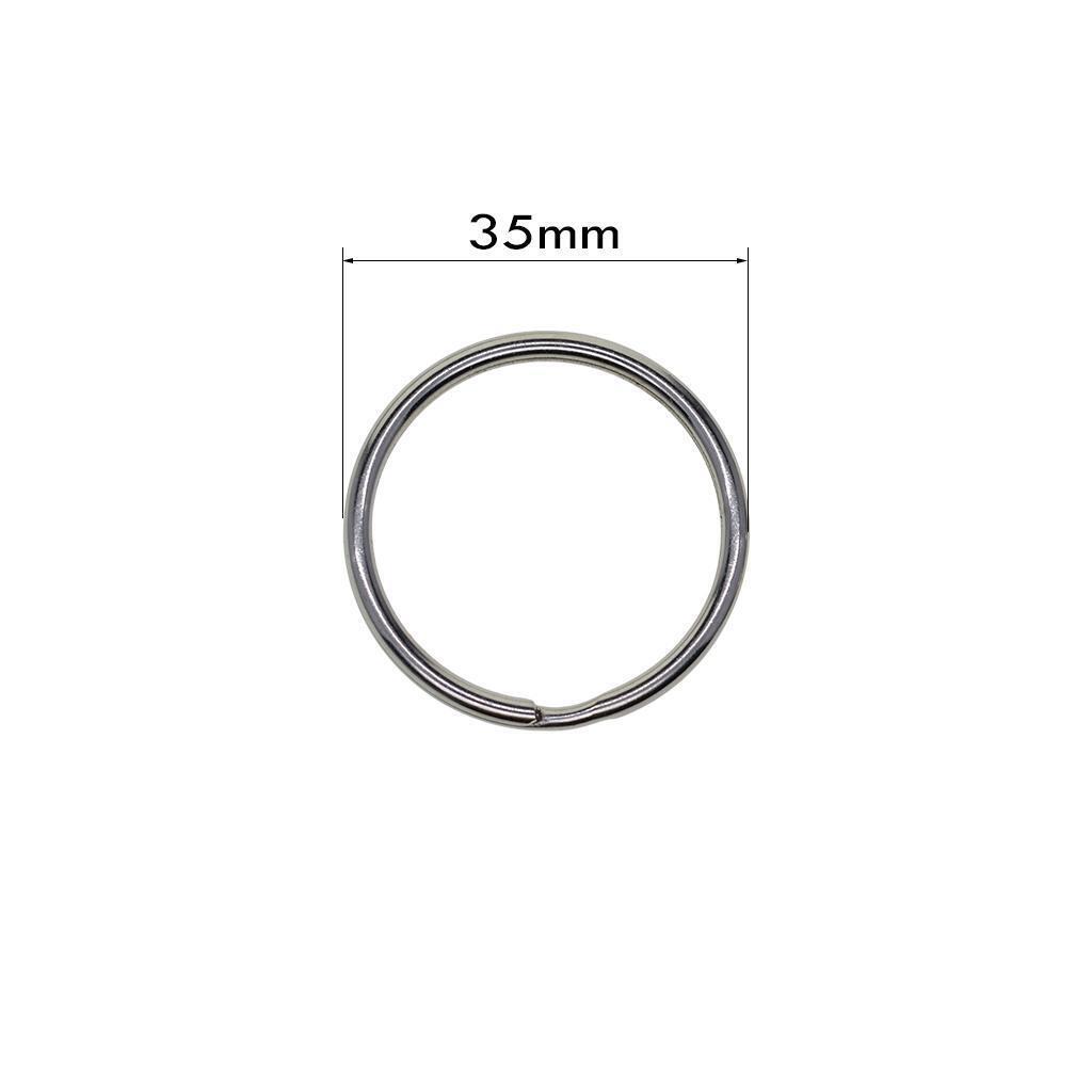 10pcs Stainless steel Key Rings Auto Lock Ring Hoop Jewelry Connector 35mm