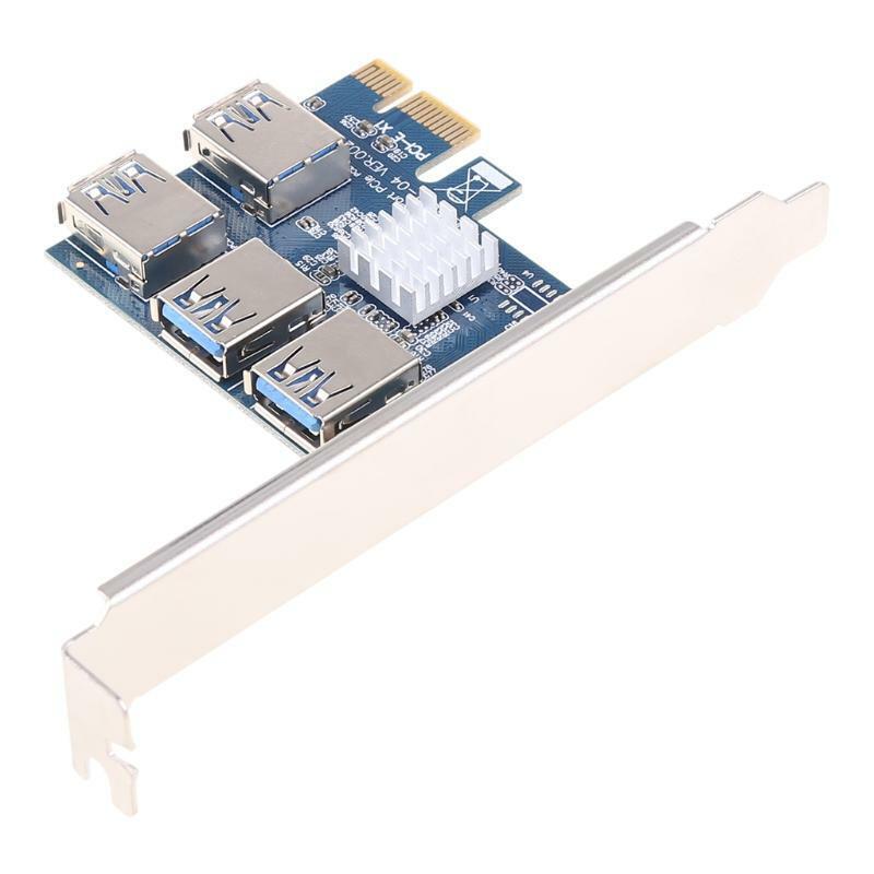 PCI E 1 to 4 slots PCIE Riser Card USB3.0 Multiplier Miner Card Expansion Card