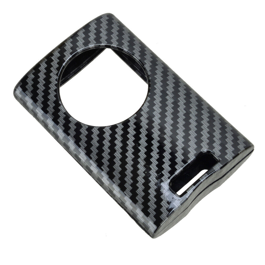 Carbon Fiber Smart Key Fob Case Cover Chain Fit For Cadillac Escalade CTS SRX