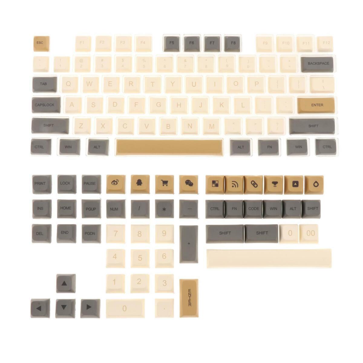 125-Key PBT  Mechanical Keyboard  for Desktop Computer Laptop