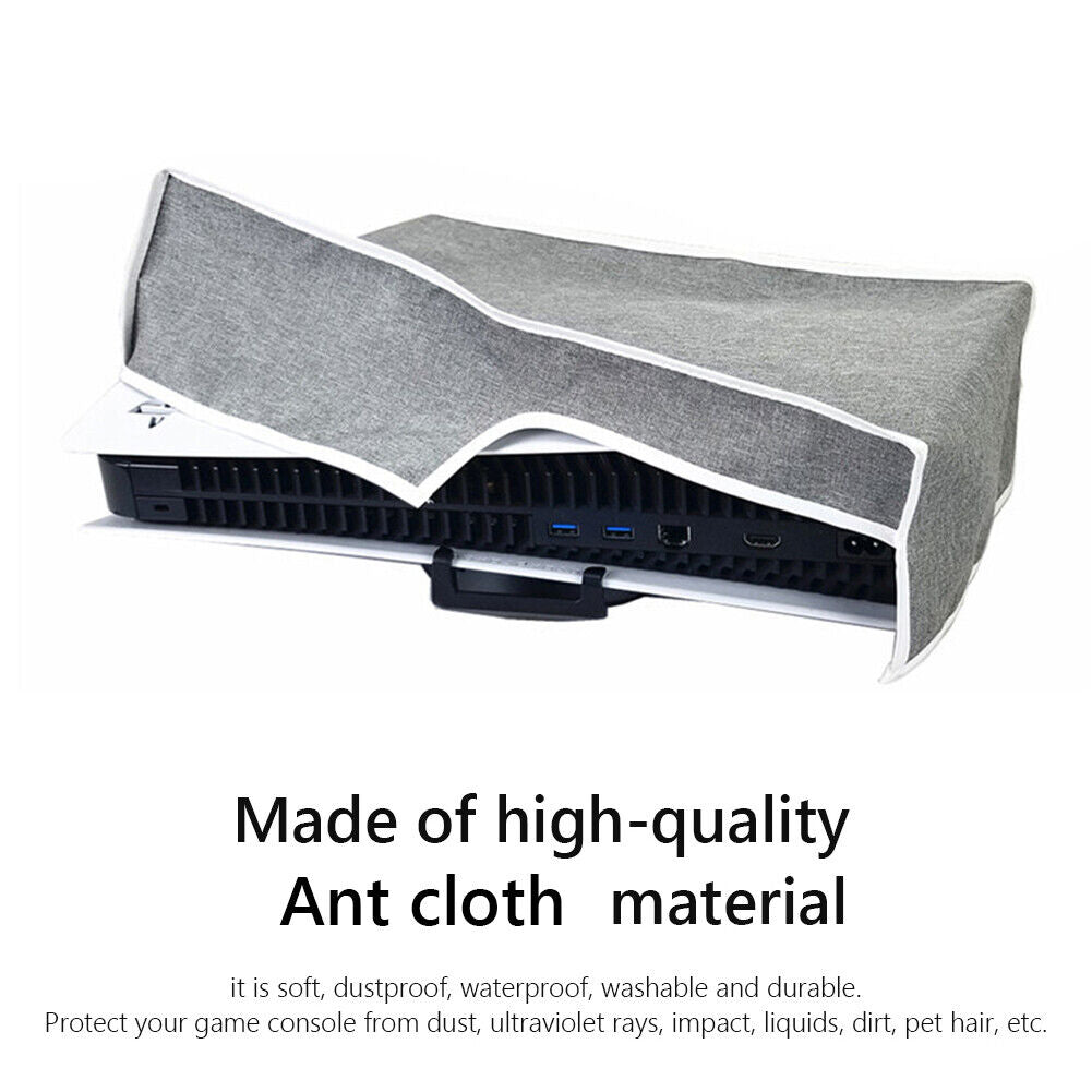 Dust Proof Cover for PS5 Console Protector Case (Horizontal Ant Cloth Grey)