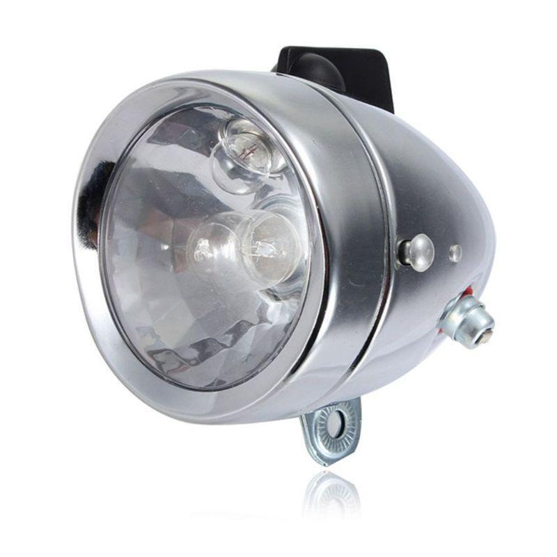 Bicycle 12V 6W Generator Headlight Tail Light Head Lamp Friction Dynamo Light